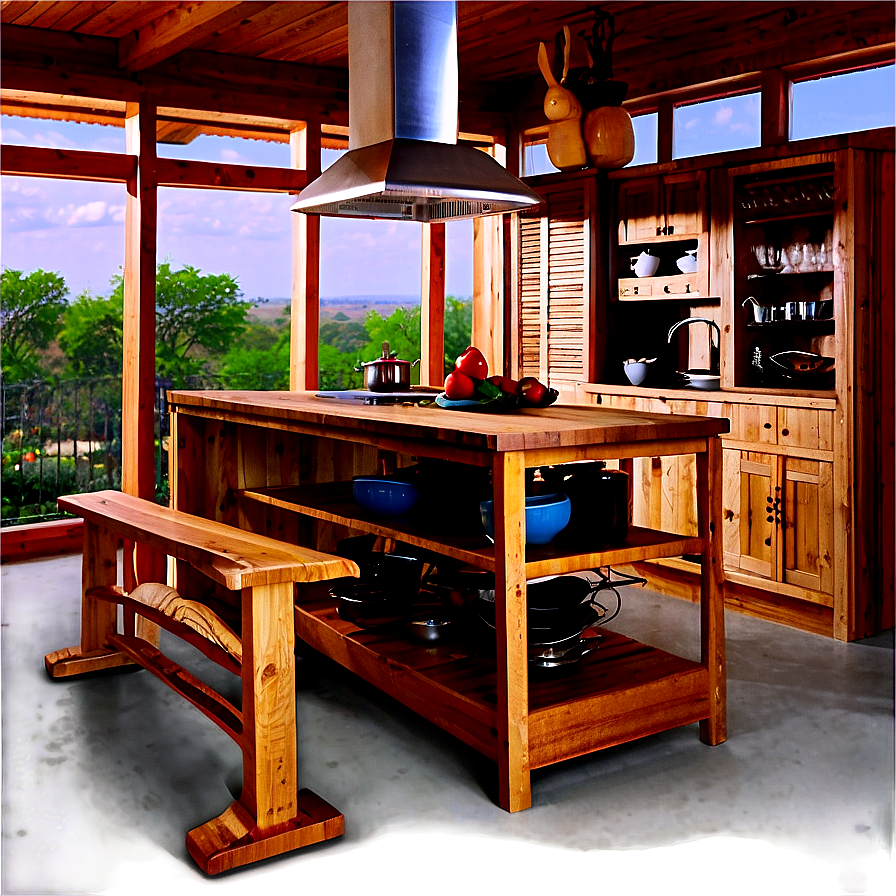 Rustic Kitchen Interior Png Ndr37 PNG Image