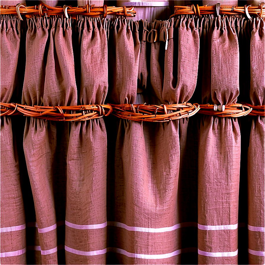 Rustic Linen Curtain Png 05252024 PNG Image