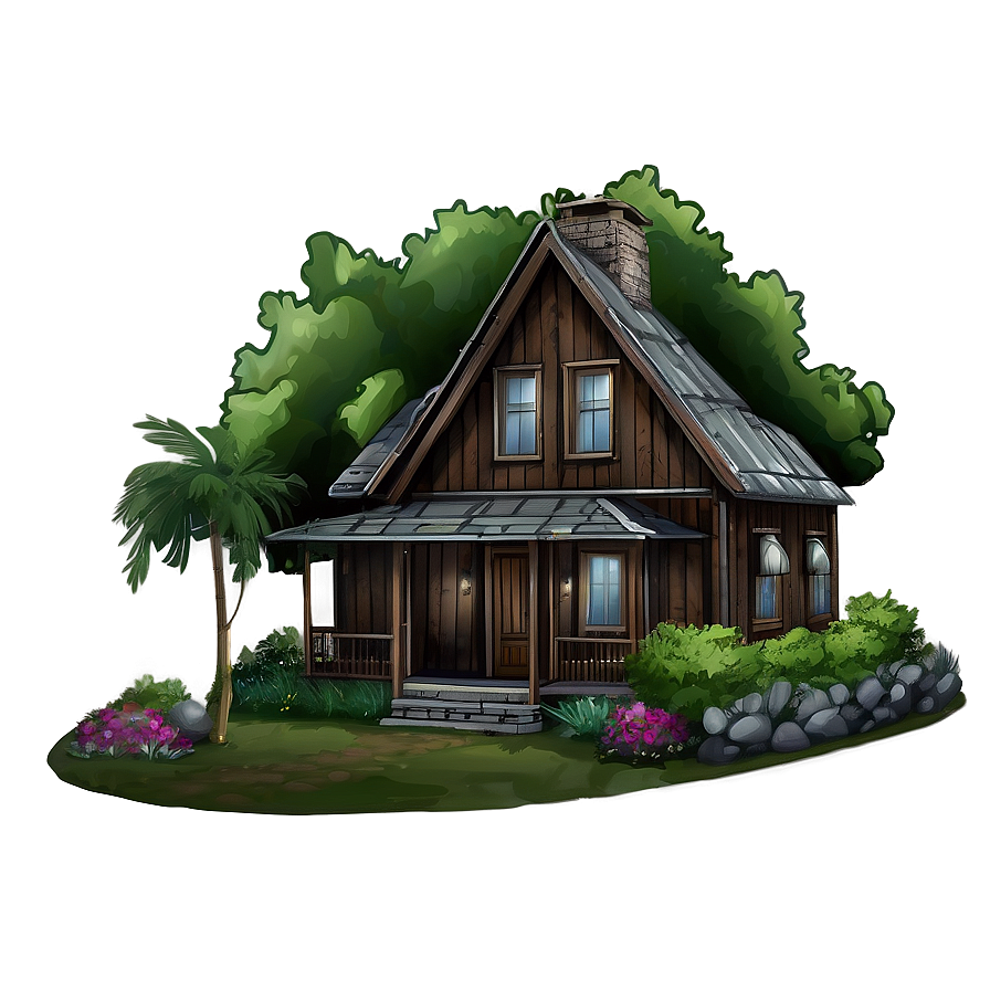 Rustic Mansion Setting Png 05242024 PNG Image