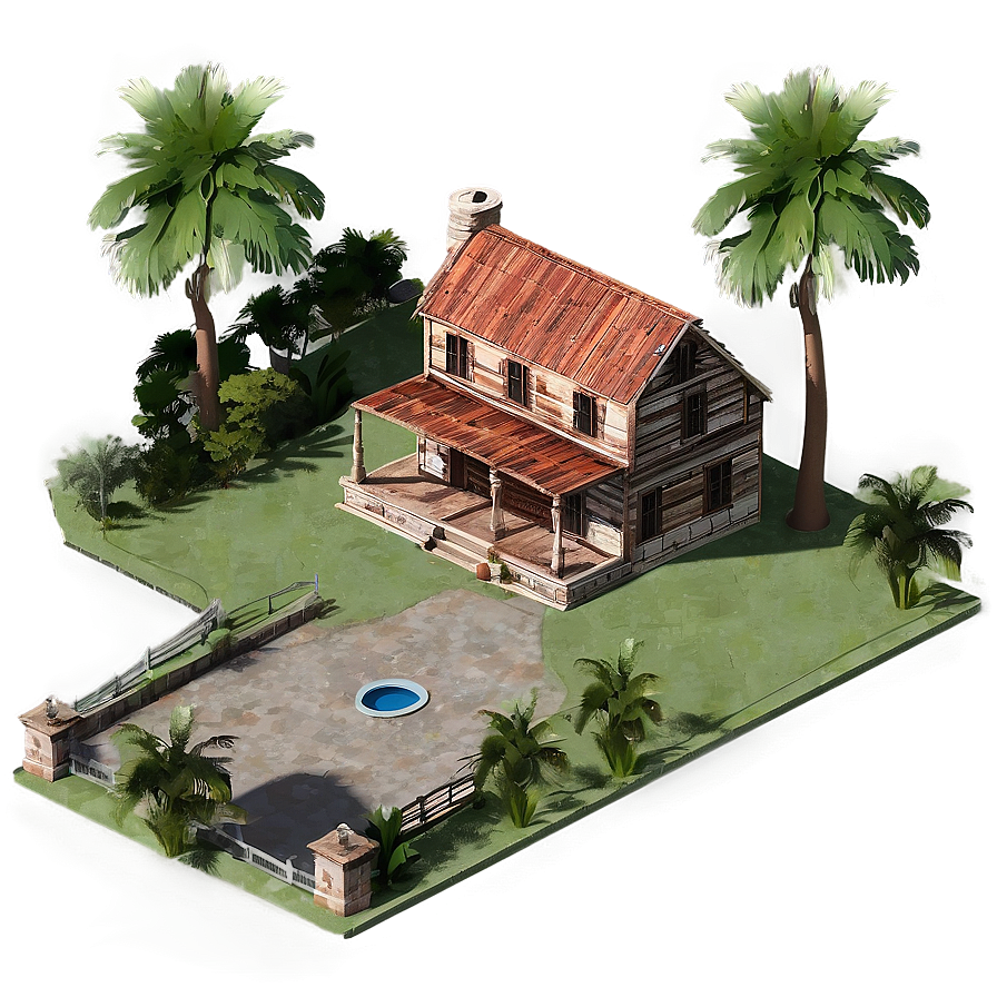 Rustic Mansion Setting Png Fmw PNG Image