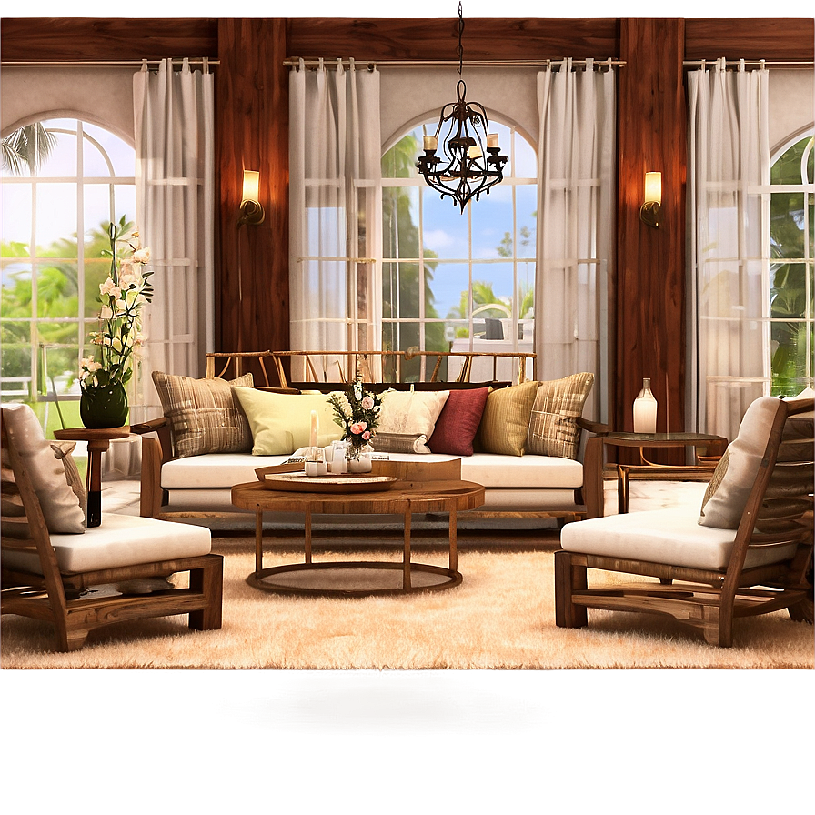 Rustic Mansion Setting Png Xux PNG Image