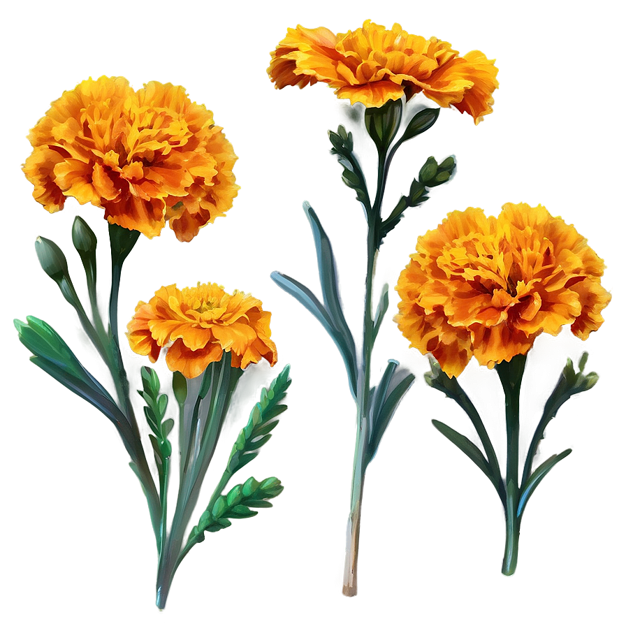 Rustic Marigolds Cluster Png Ebf97 PNG Image