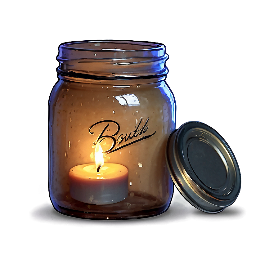 Rustic Mason Jar Candle Png 92 PNG Image