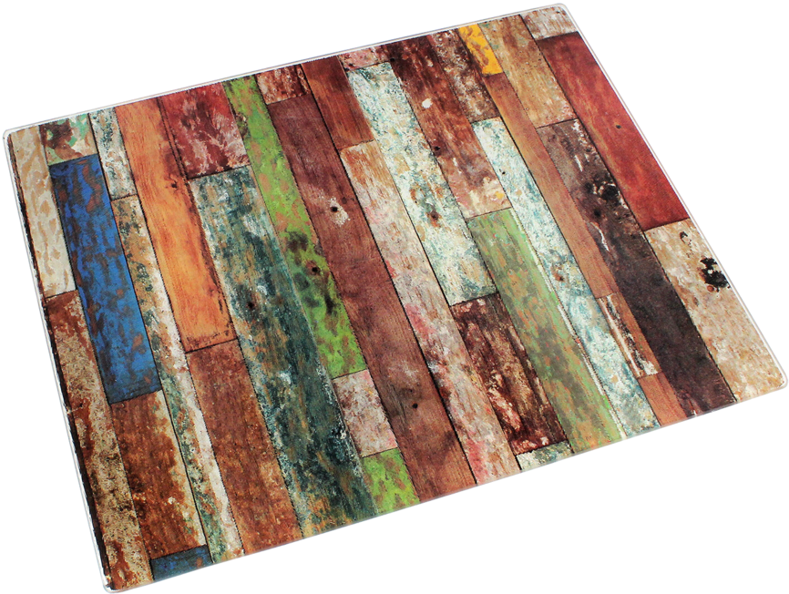 Rustic Multicolored Wooden Planks PNG Image