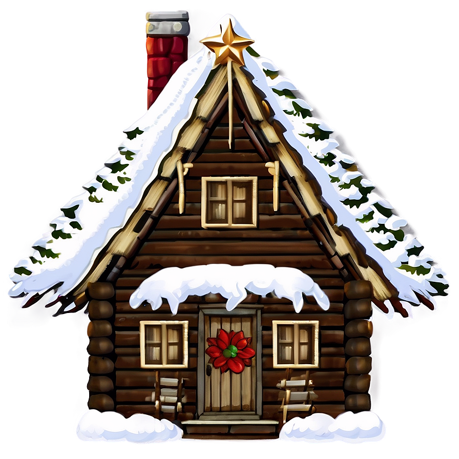 Rustic Noel Log Cabin Png 20 PNG Image