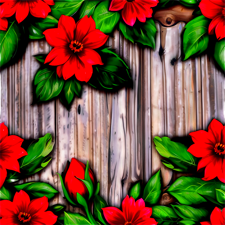 Rustic Red Flowers Png Wgc PNG Image