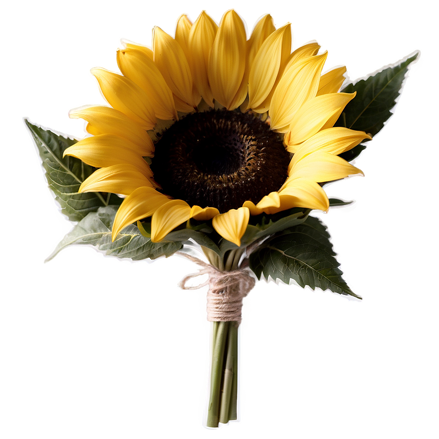 Rustic Sunflower Bouquet Png Tqm PNG Image