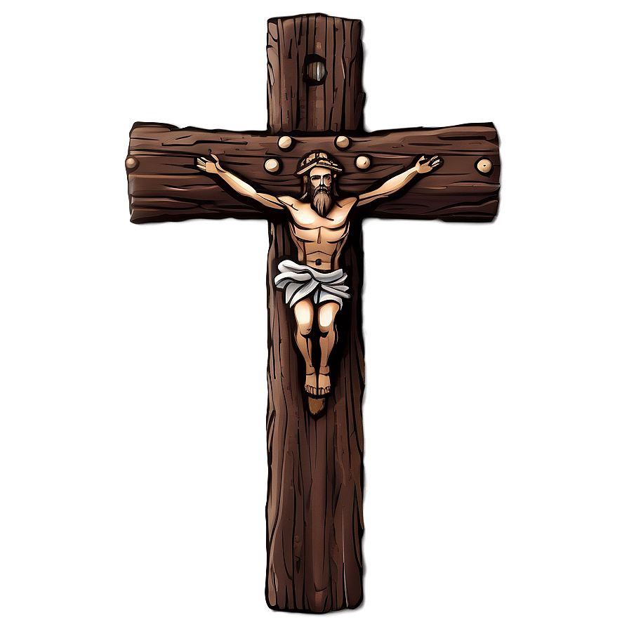 Rustic Thin Cross Png Qst PNG Image