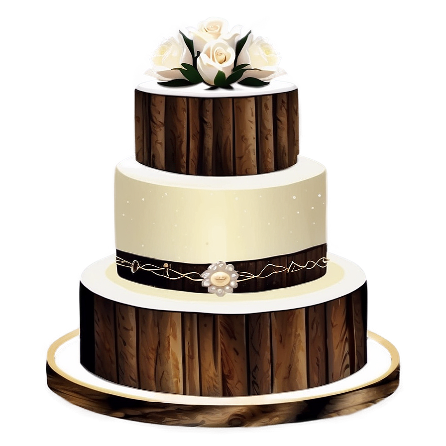 Rustic Wedding Cake Png Mbl PNG Image