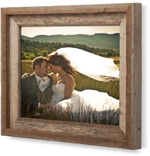 Rustic Wedding Photo Frame PNG Image