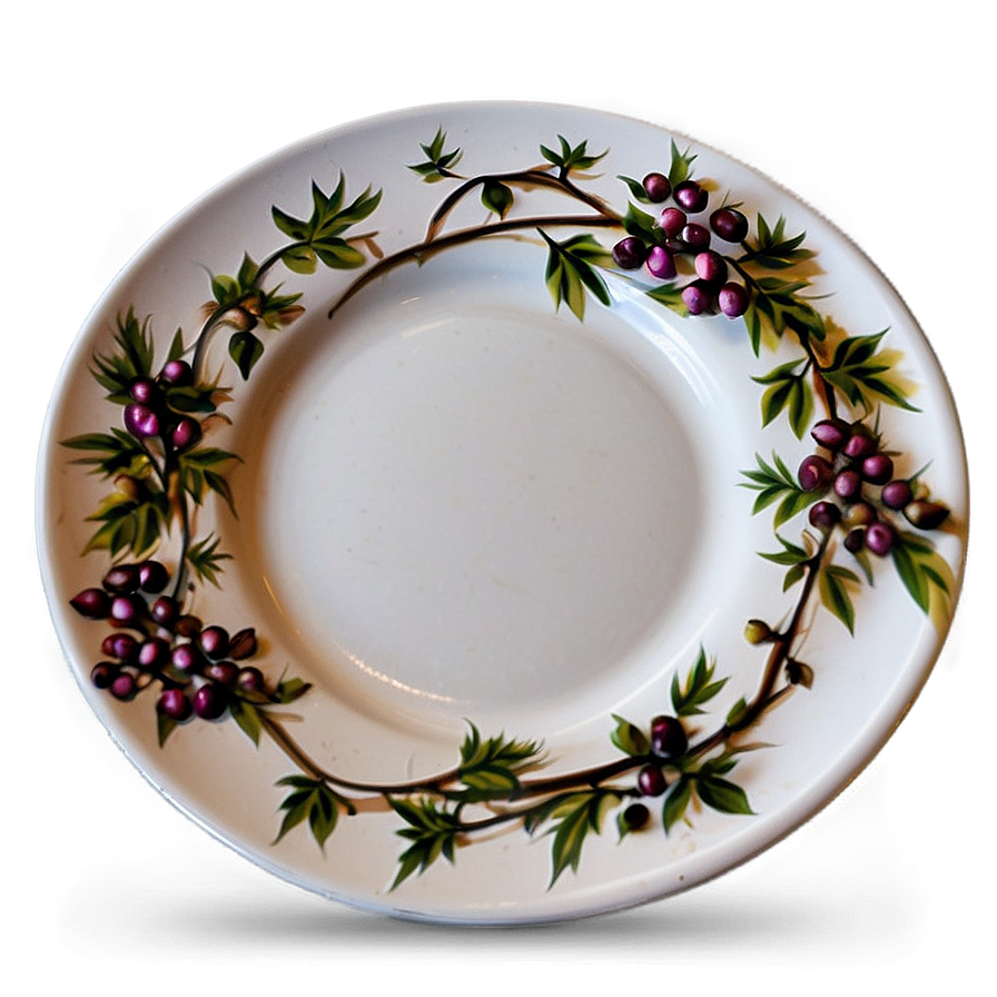 Rustic White Plate Png 06212024 PNG Image