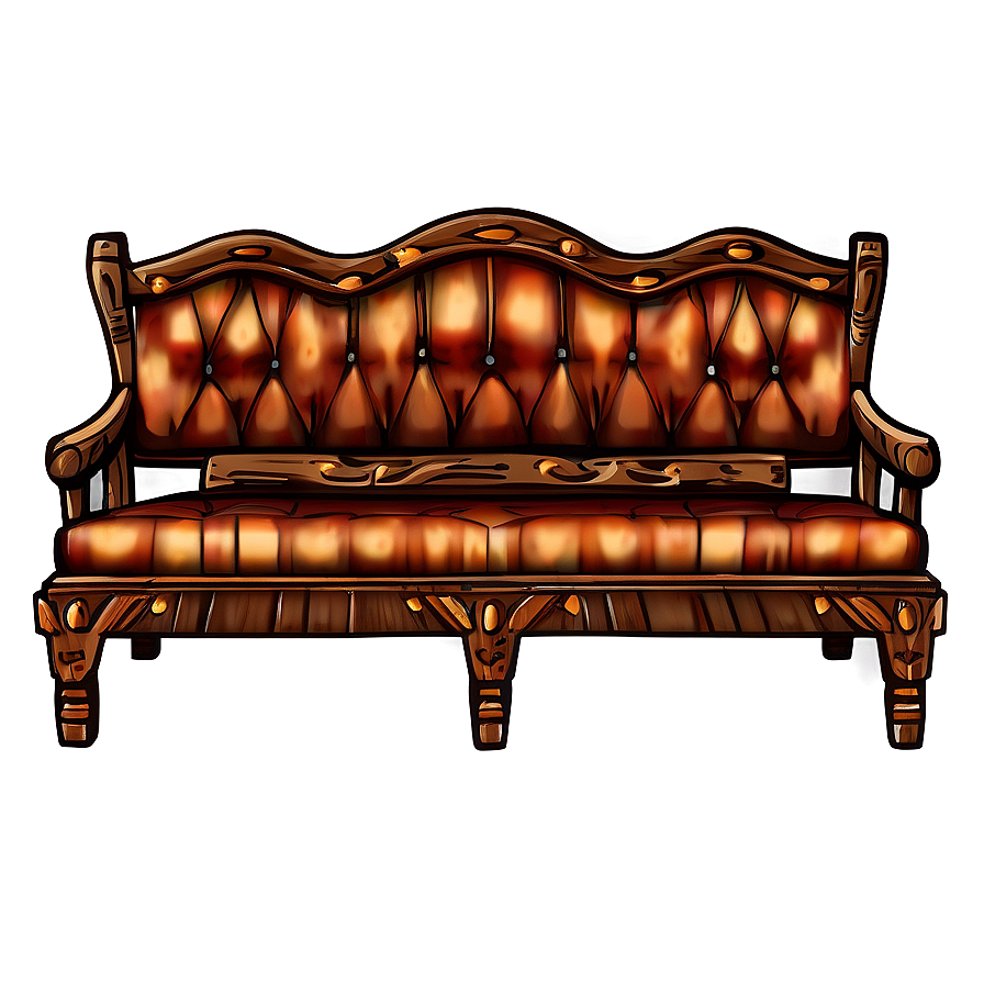 Rustic Wooden Couch Png Gio3 PNG Image