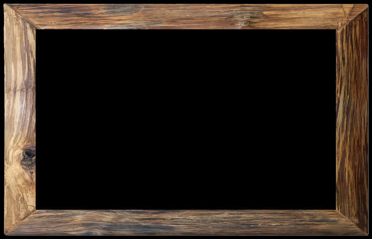 Rustic Wooden Frame Texture PNG Image