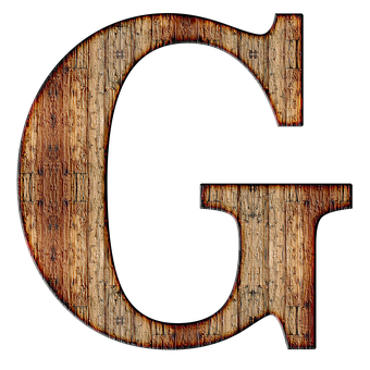 Rustic Wooden Letter G PNG Image