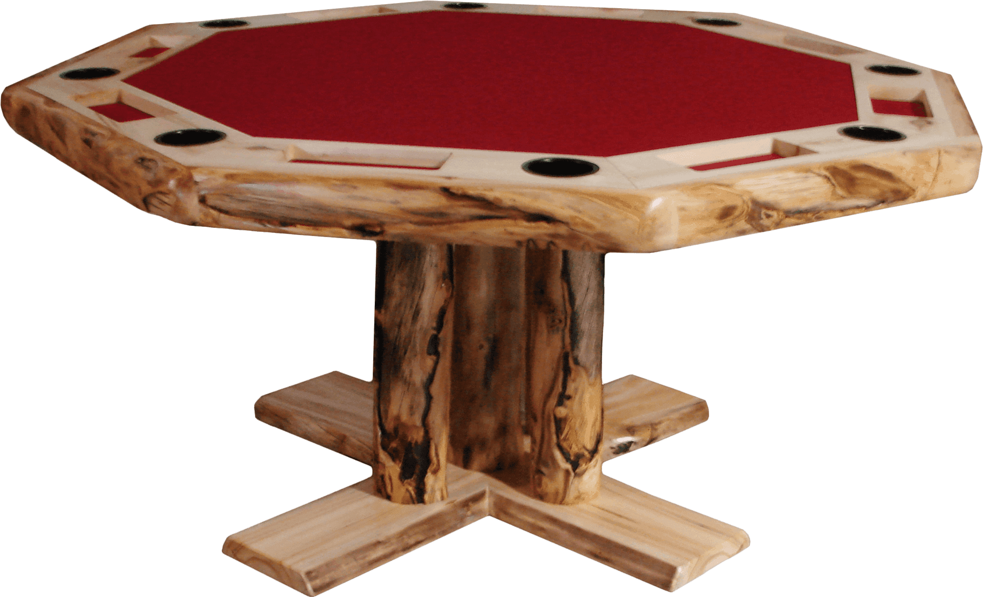 Rustic Wooden Poker Table.png PNG Image