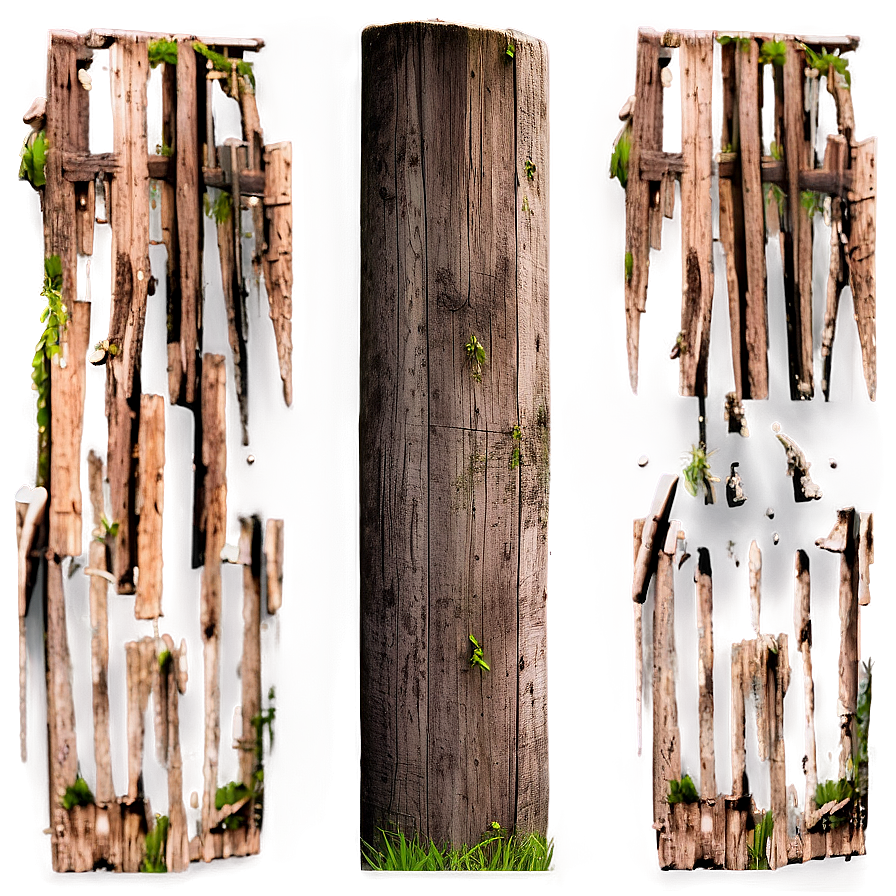 Rustic Wooden Post Png Bjf PNG Image