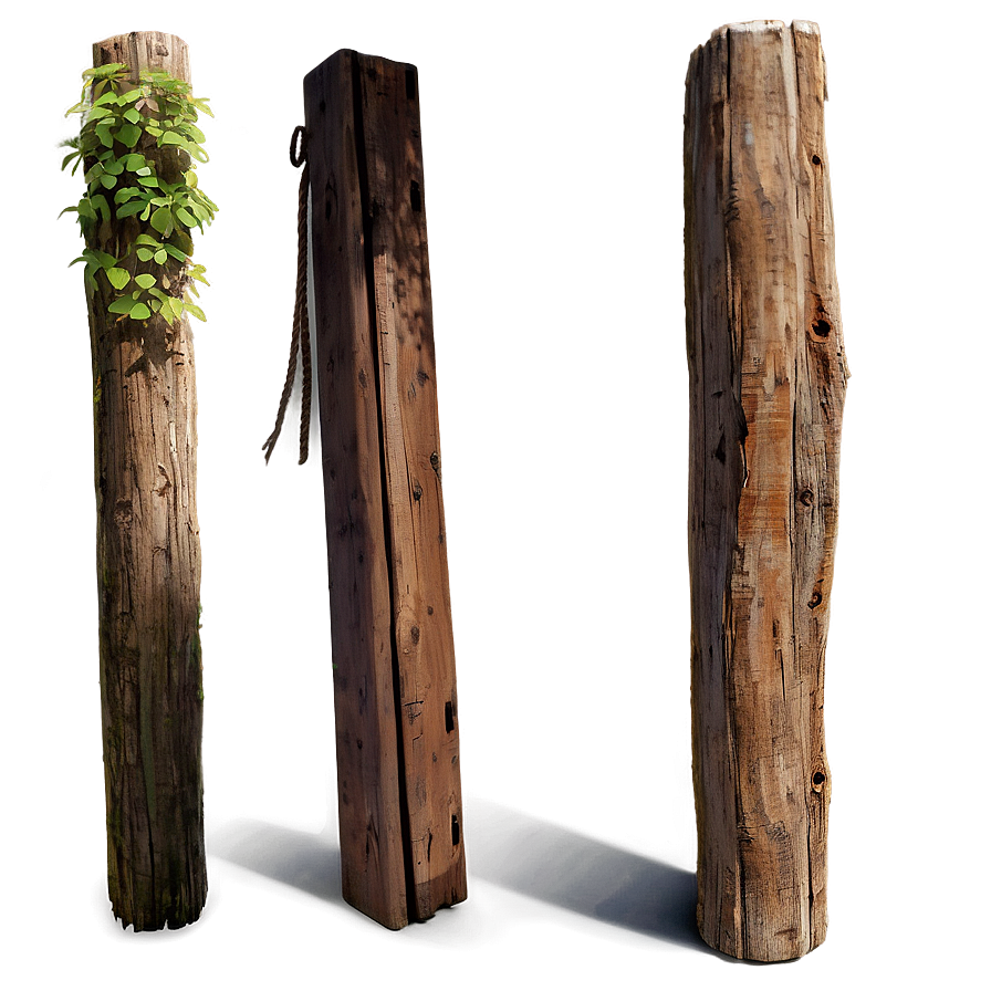 Rustic Wooden Post Png Prg PNG Image