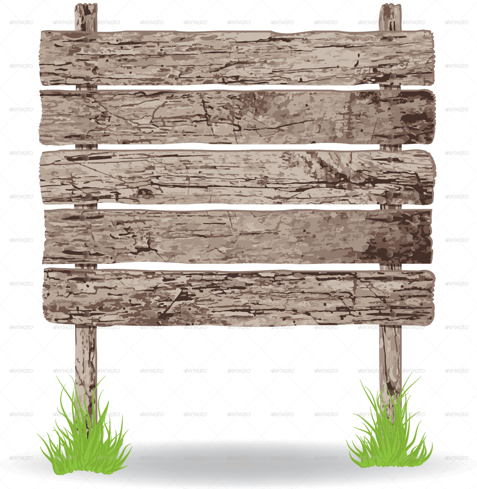 Rustic Wooden Signboard Background PNG Image