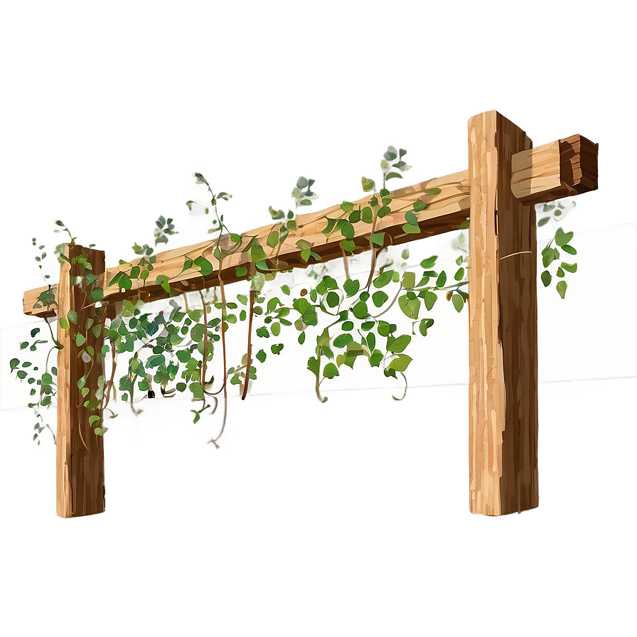 Rustic Wooden Vine Trellis Png 05042024 PNG Image