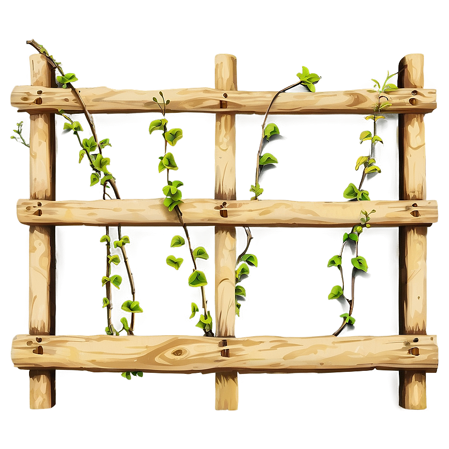 Rustic Wooden Vine Trellis Png Iqq58 PNG Image