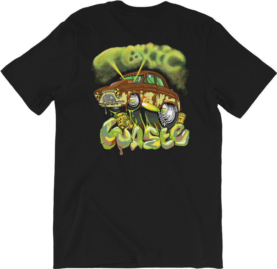 Rusty Car Graffiti T Shirt Design PNG Image