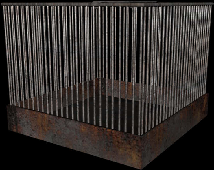 Rusty Jail Cell Bars3 D Render PNG Image