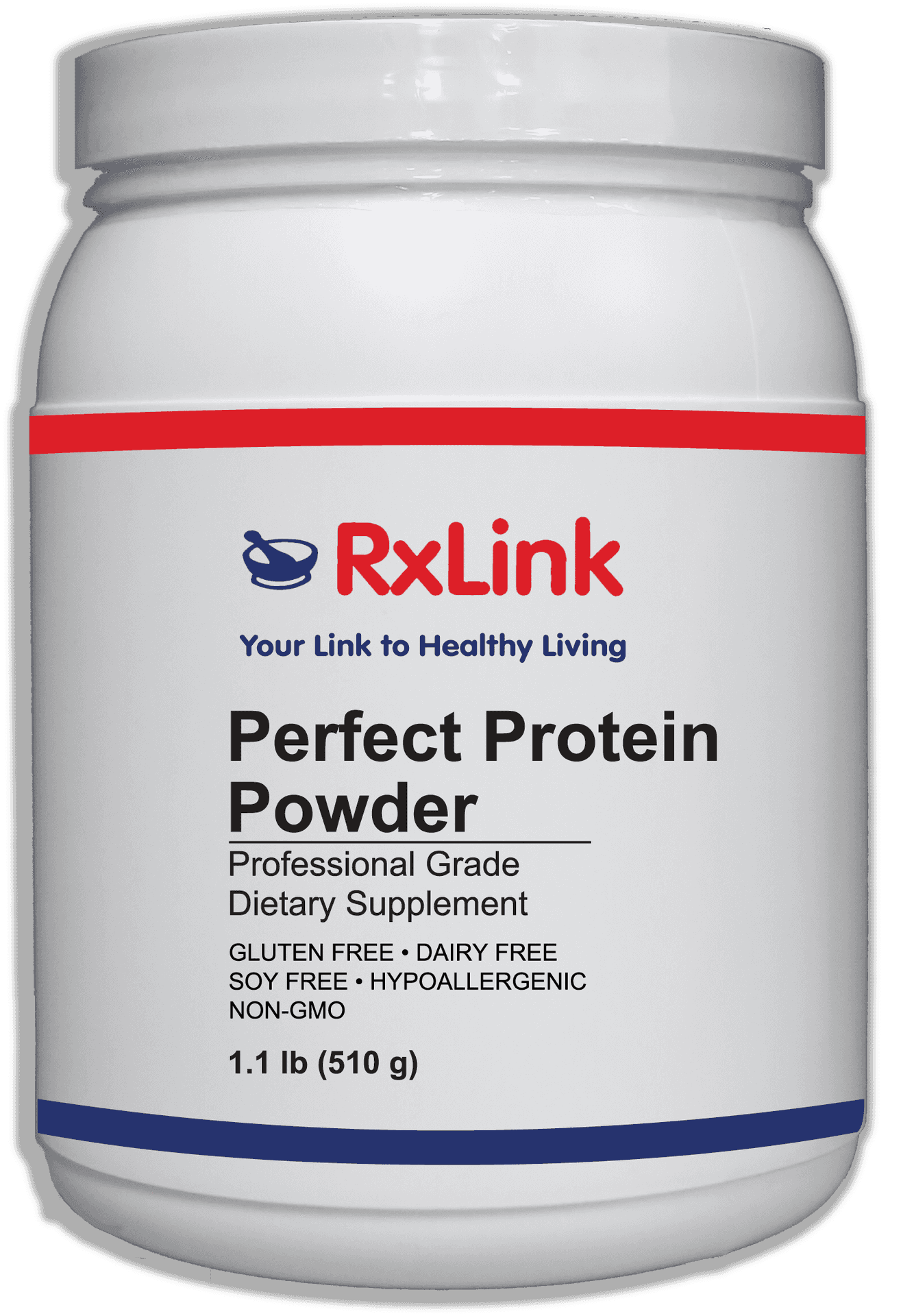 Rx Link Perfect Protein Powder Container PNG Image