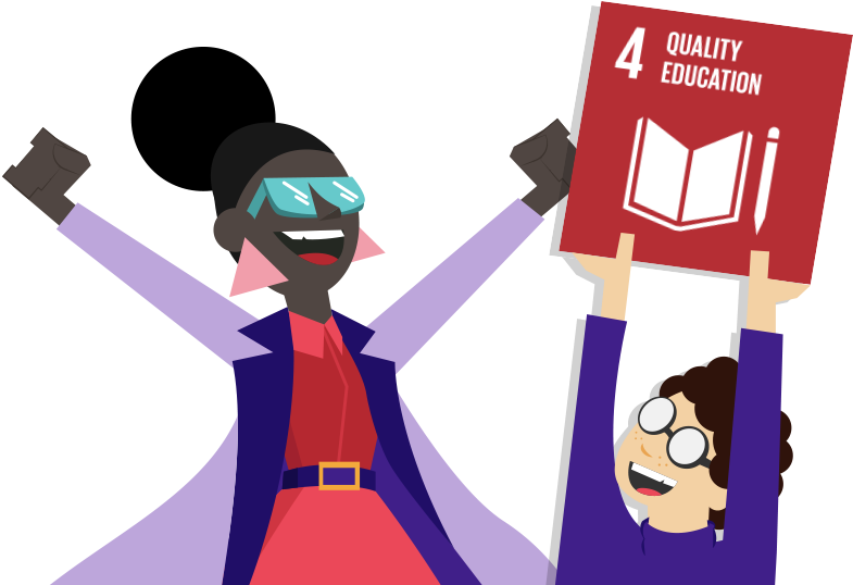 S D G4 Quality Education Celebration PNG Image