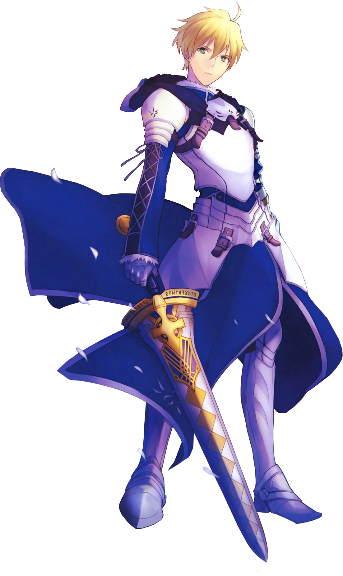 Saber Anime Character Pose PNG Image