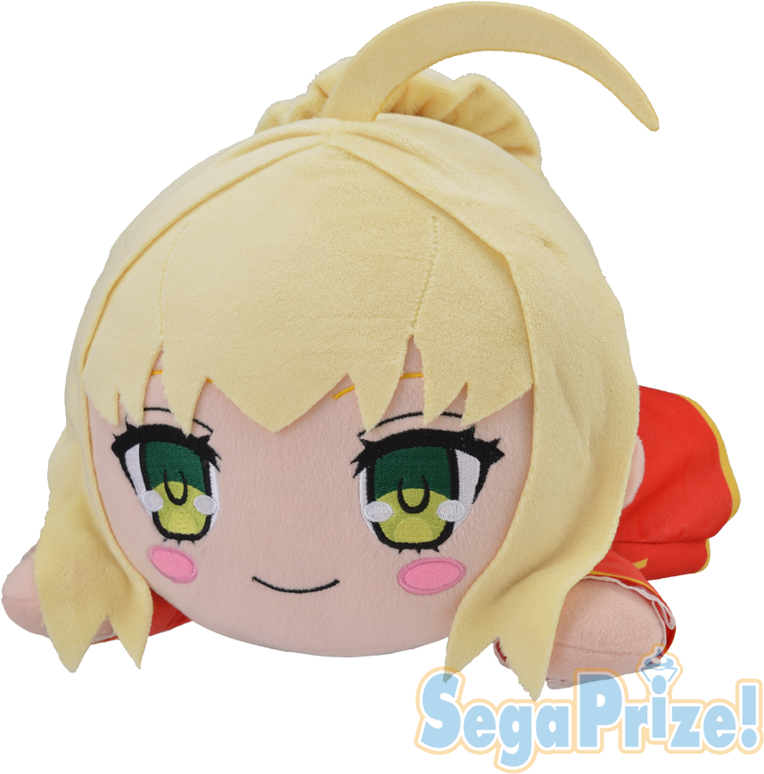 Saber Plush Toy Anime Character PNG Image