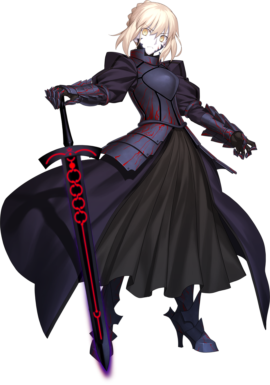 Saberin Black Armor PNG Image