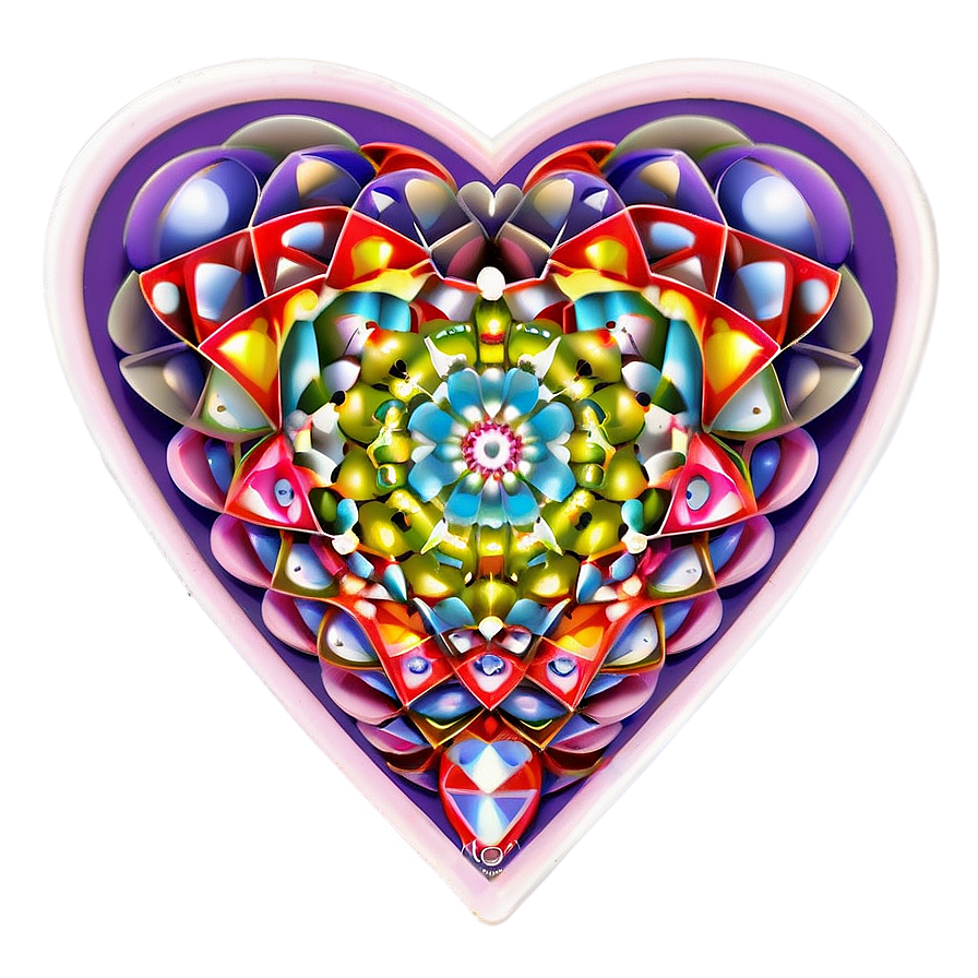 Sacred Geometry Heart Mandala Png Xev PNG Image