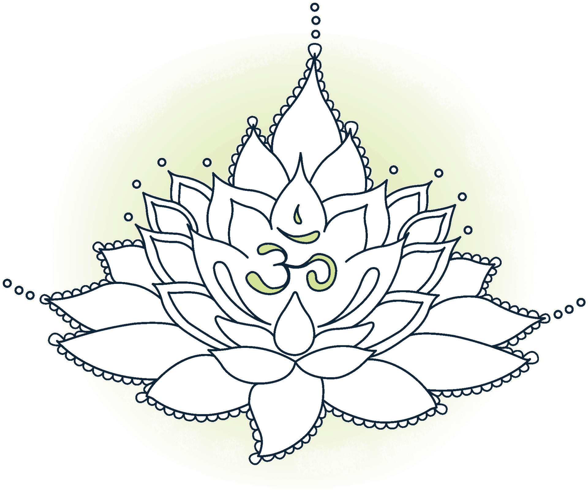 Sacred Lotus Om Symbol PNG Image