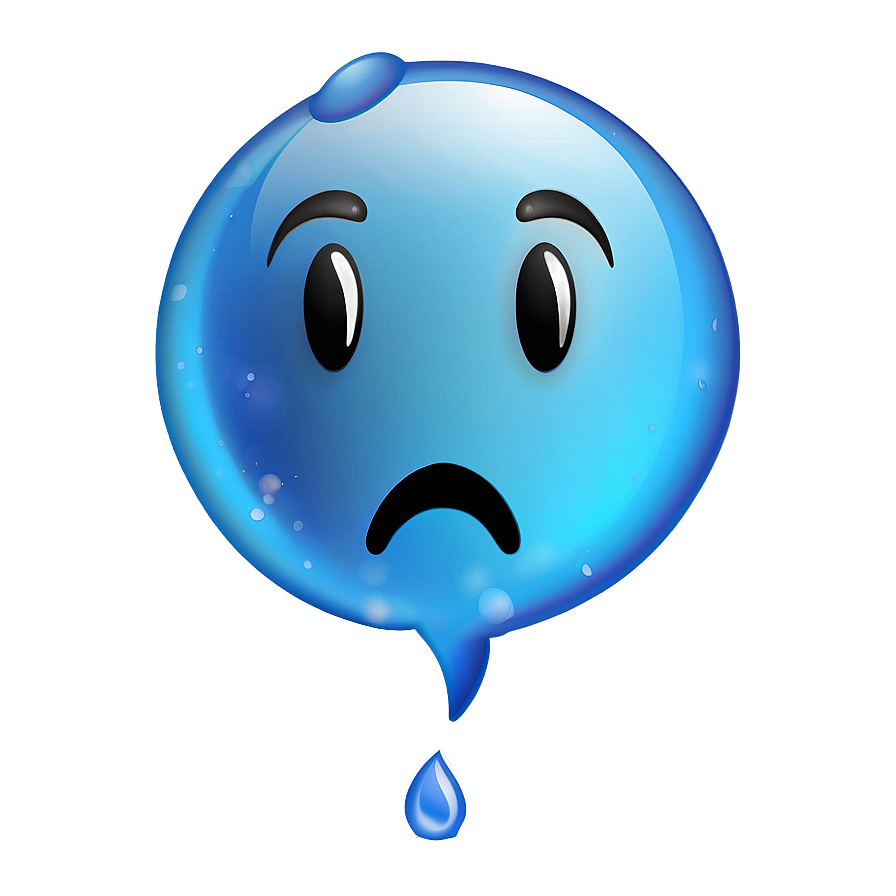 Sad Blue Emoji Png 55 PNG Image