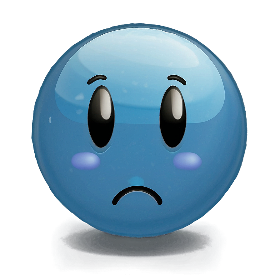 Sad Blue Emoji Png Gky PNG Image