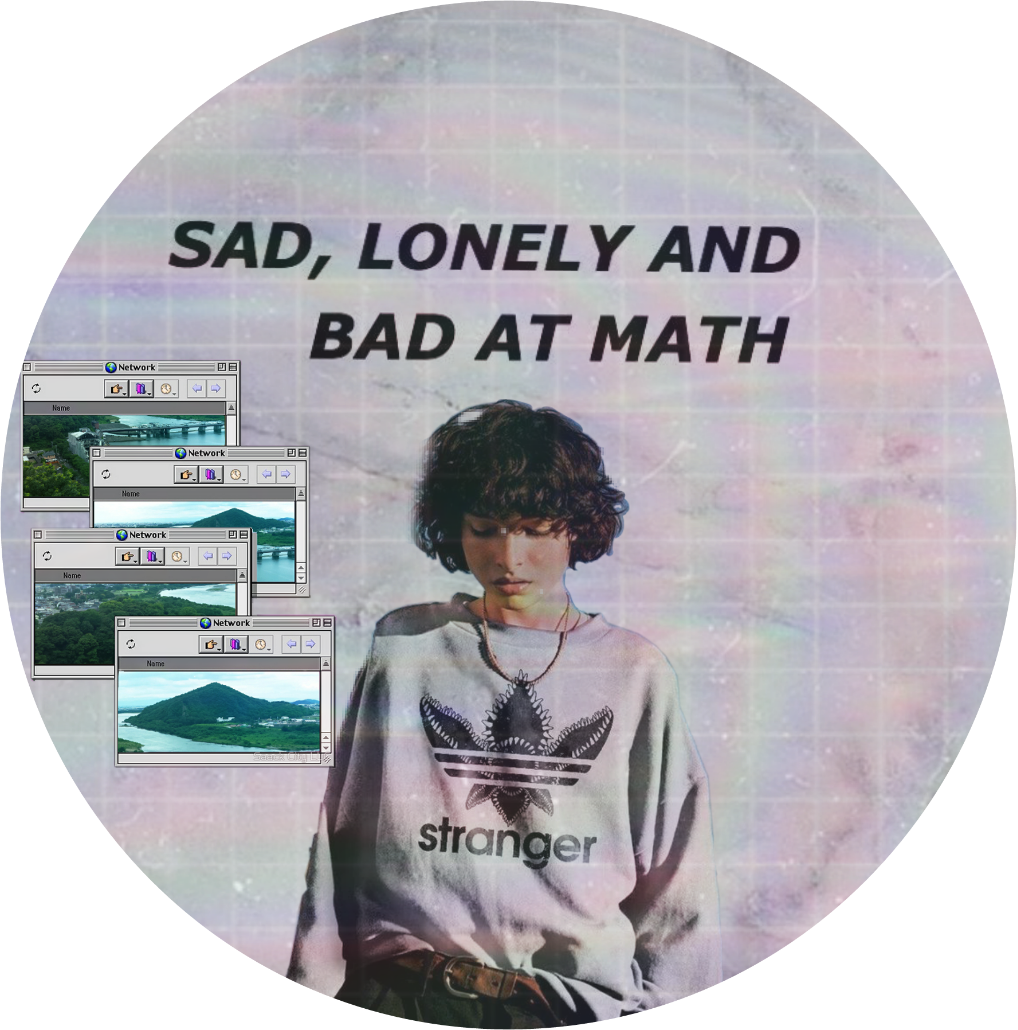 Sad Lonely Bad At Math Aesthetic Quote Image PNG Image