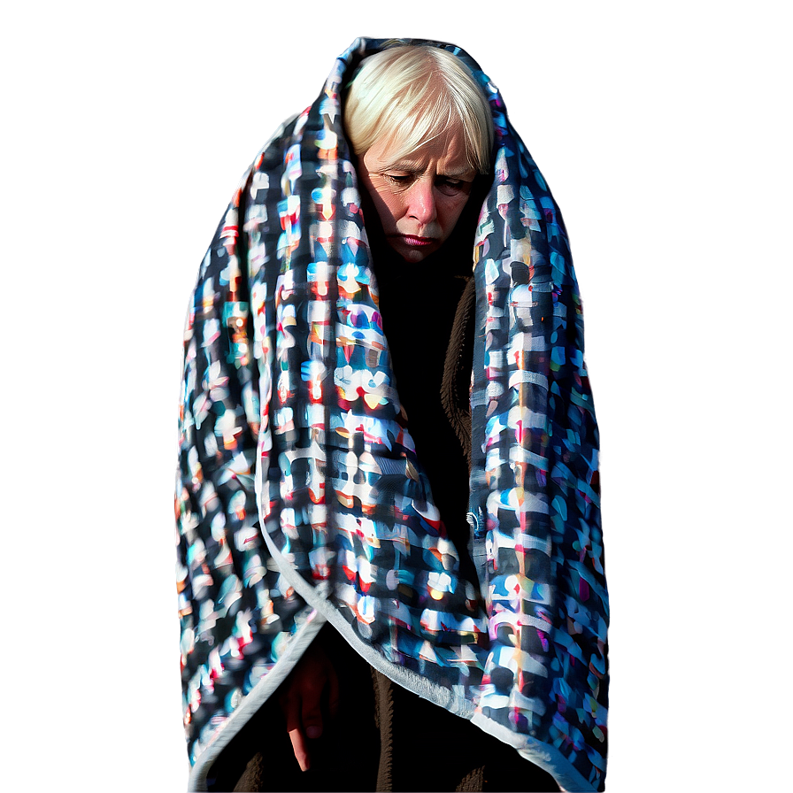 Sad Person In Blanket Png Lre8 PNG Image