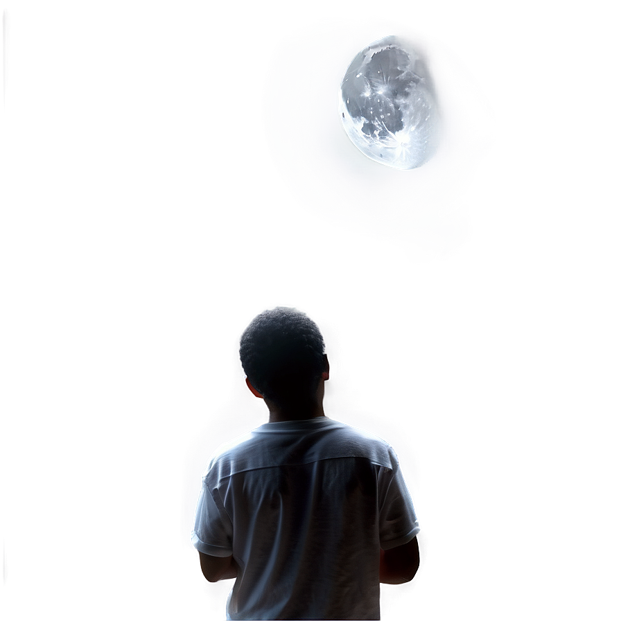 Sad Person In Moonlight Png Tbg PNG Image