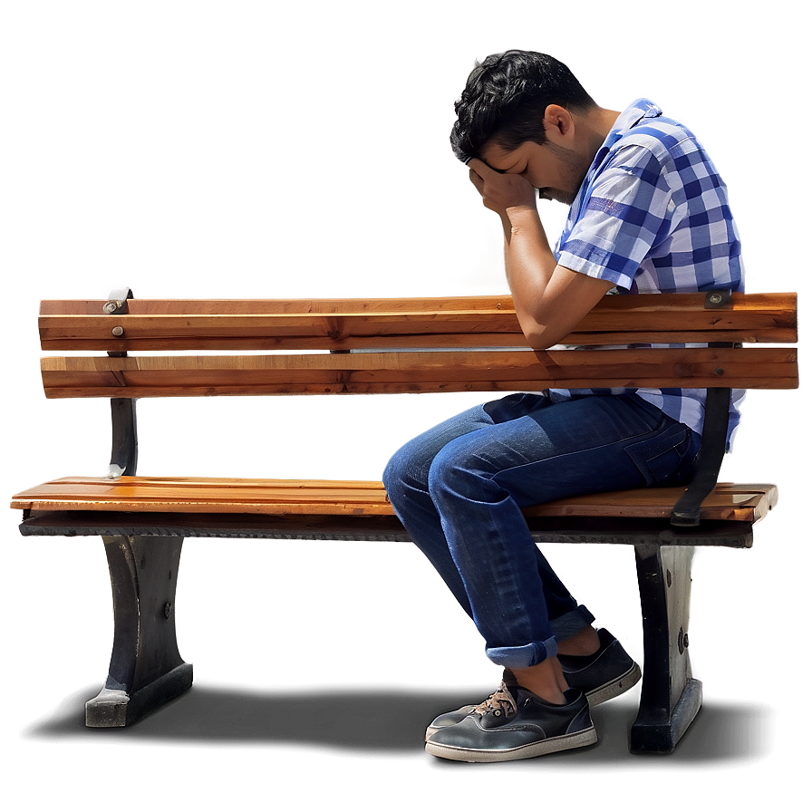 Sad Person Sitting Alone Png Jng PNG Image