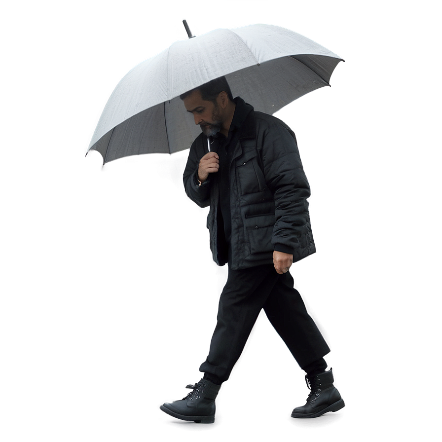 Sad Person Walking In Fog Png Gww PNG Image