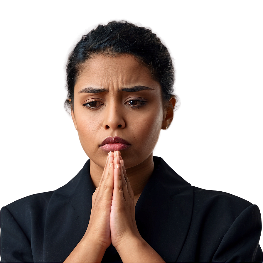 Sad Person With Folded Hands Png 62 PNG Image