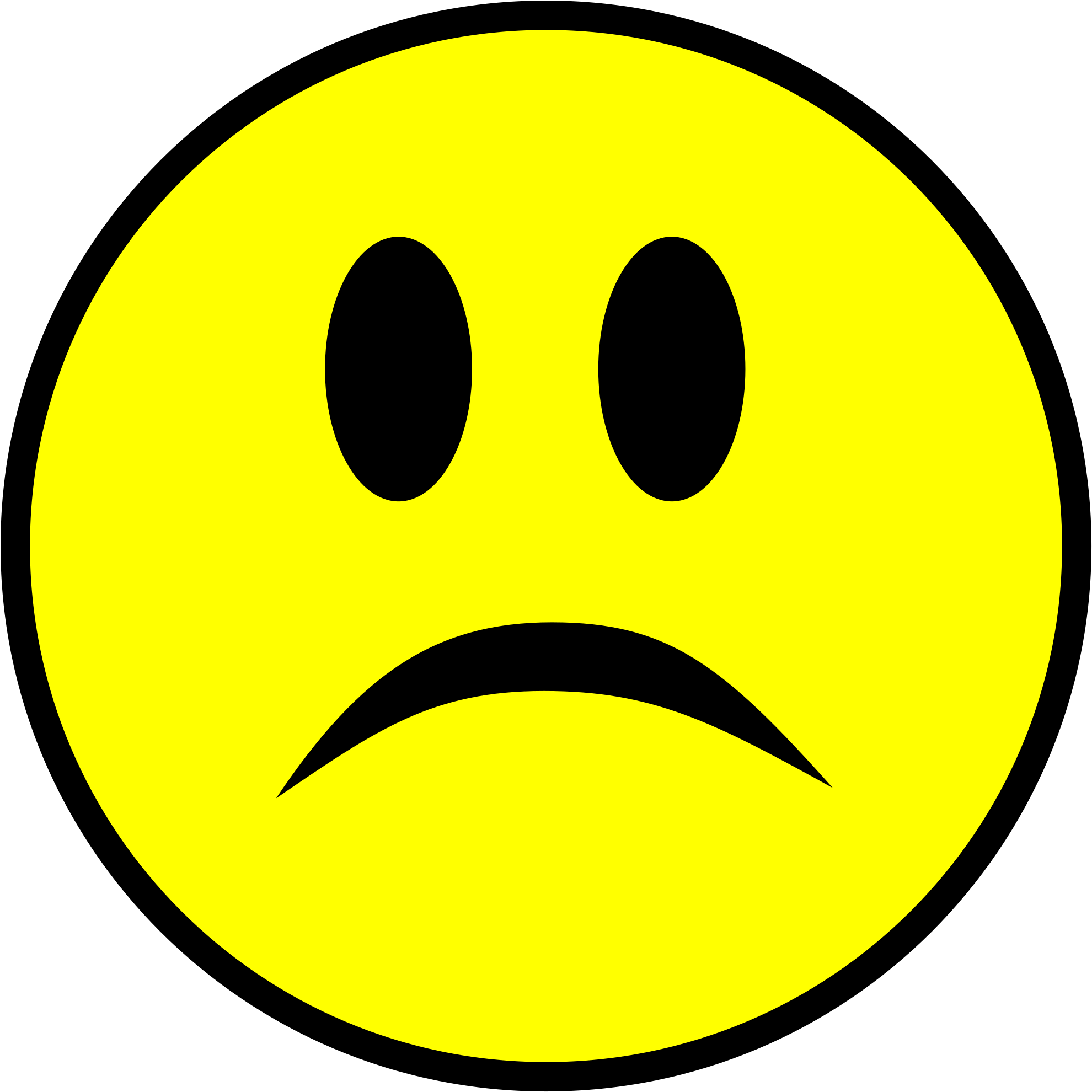 Sad Yellow Face Emoji PNG Image