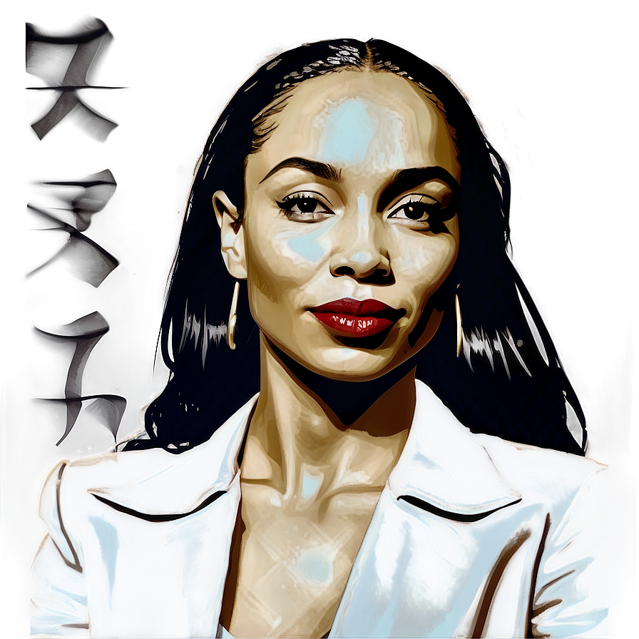 Sade Graphic Portrait Png Ugf40 PNG Image