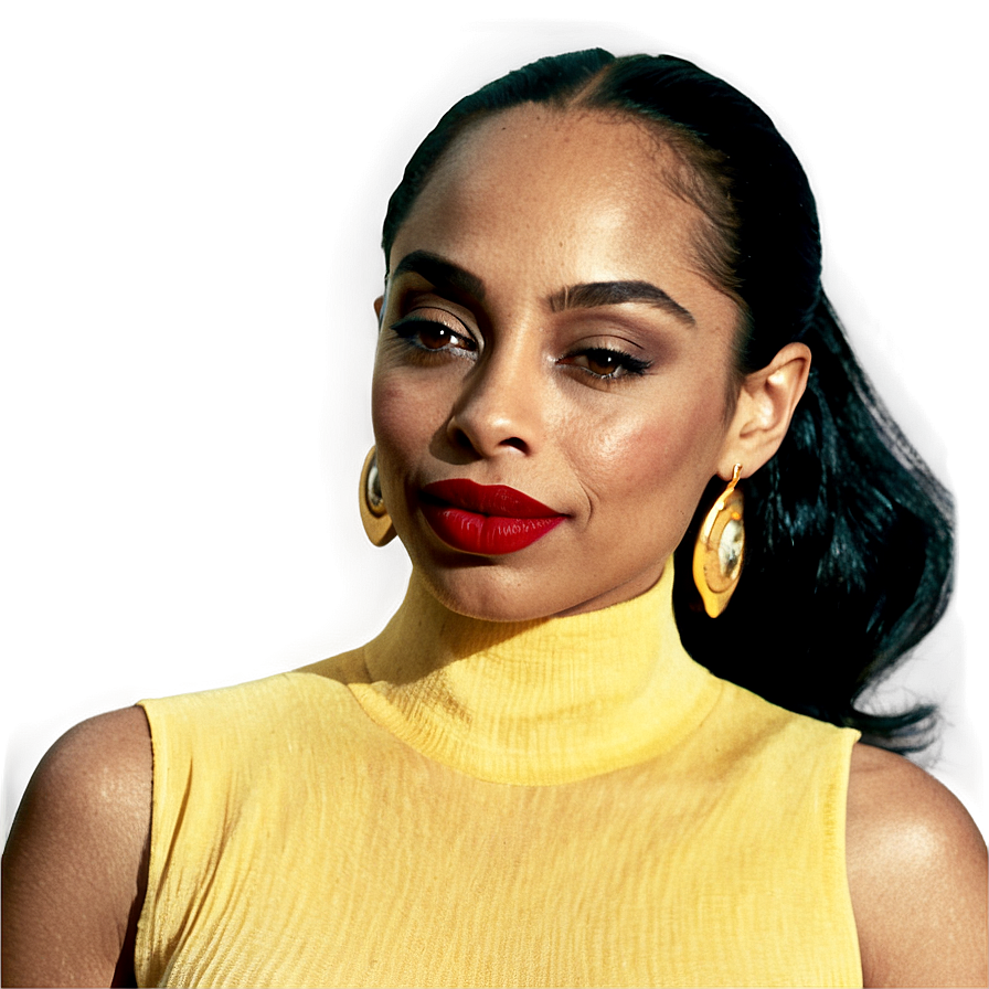 Sade Iconic Fashion Look Png Ctr PNG Image