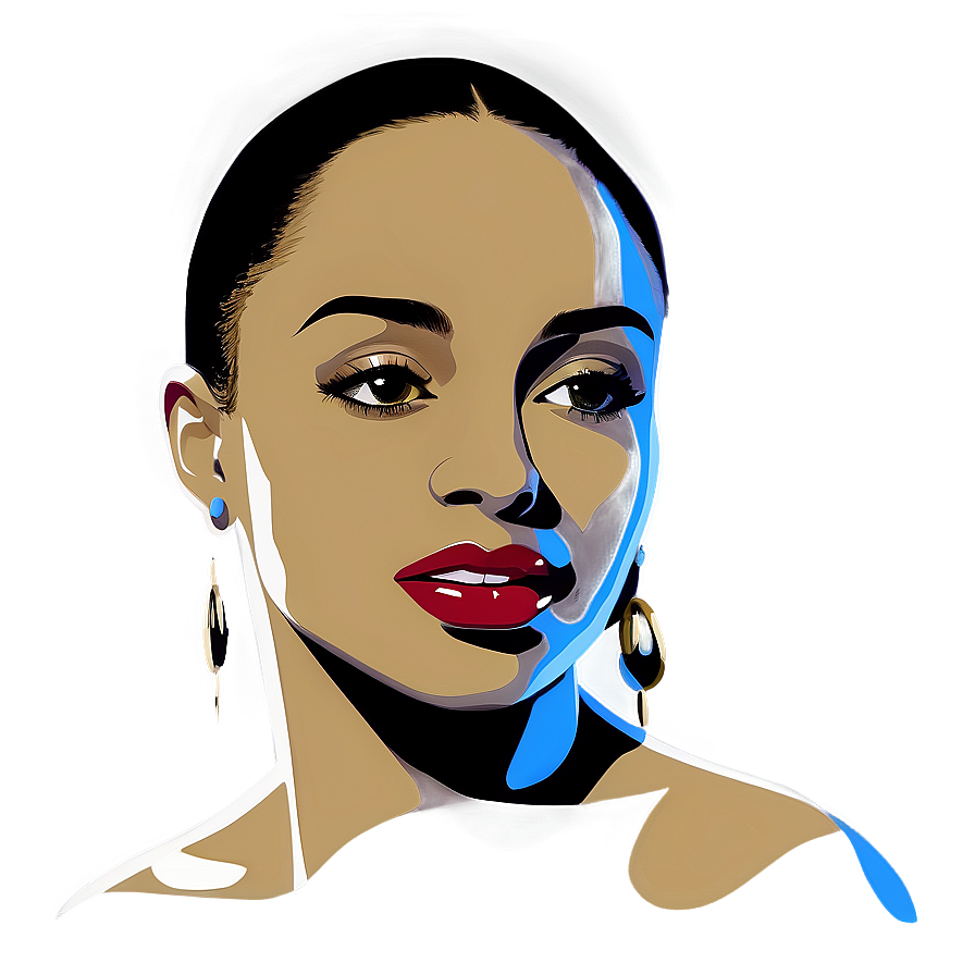 Sade Singer Illustration Png Jsg92 PNG Image