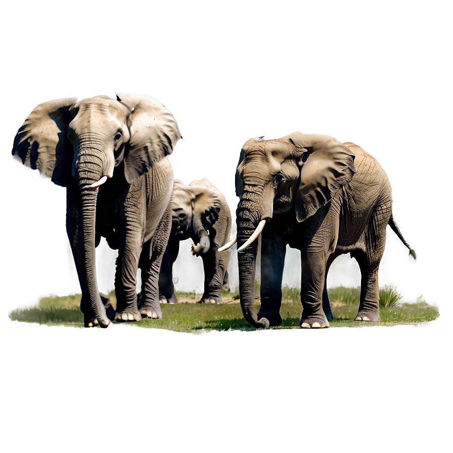 Safari Elephant Herd Png Rlm PNG Image