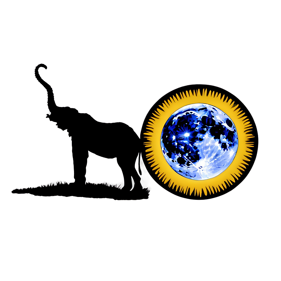 Safari Full Moon Night Png Pvm PNG Image