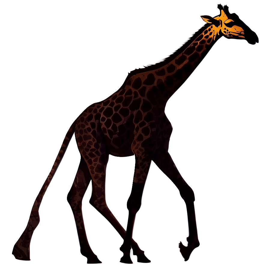 Safari Giraffe Silhouette Png Jaj75 PNG Image