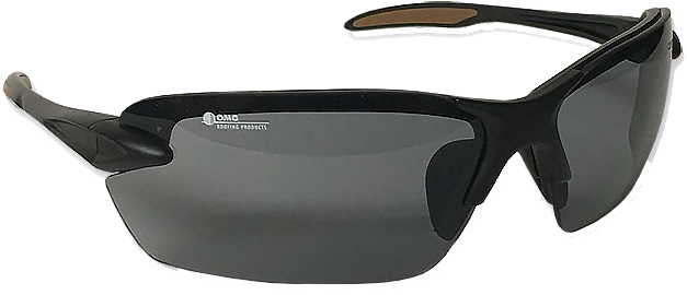 Safety Goggles Black Frame Tinted Lens PNG Image