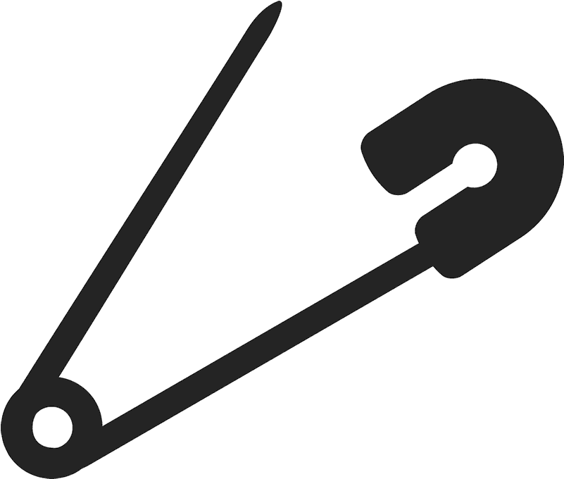 Safety Pin Silhouette PNG Image